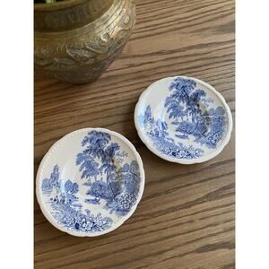 Vintage Saucers (2) Swinnertons Staffordshire England The Ferry Collection Set